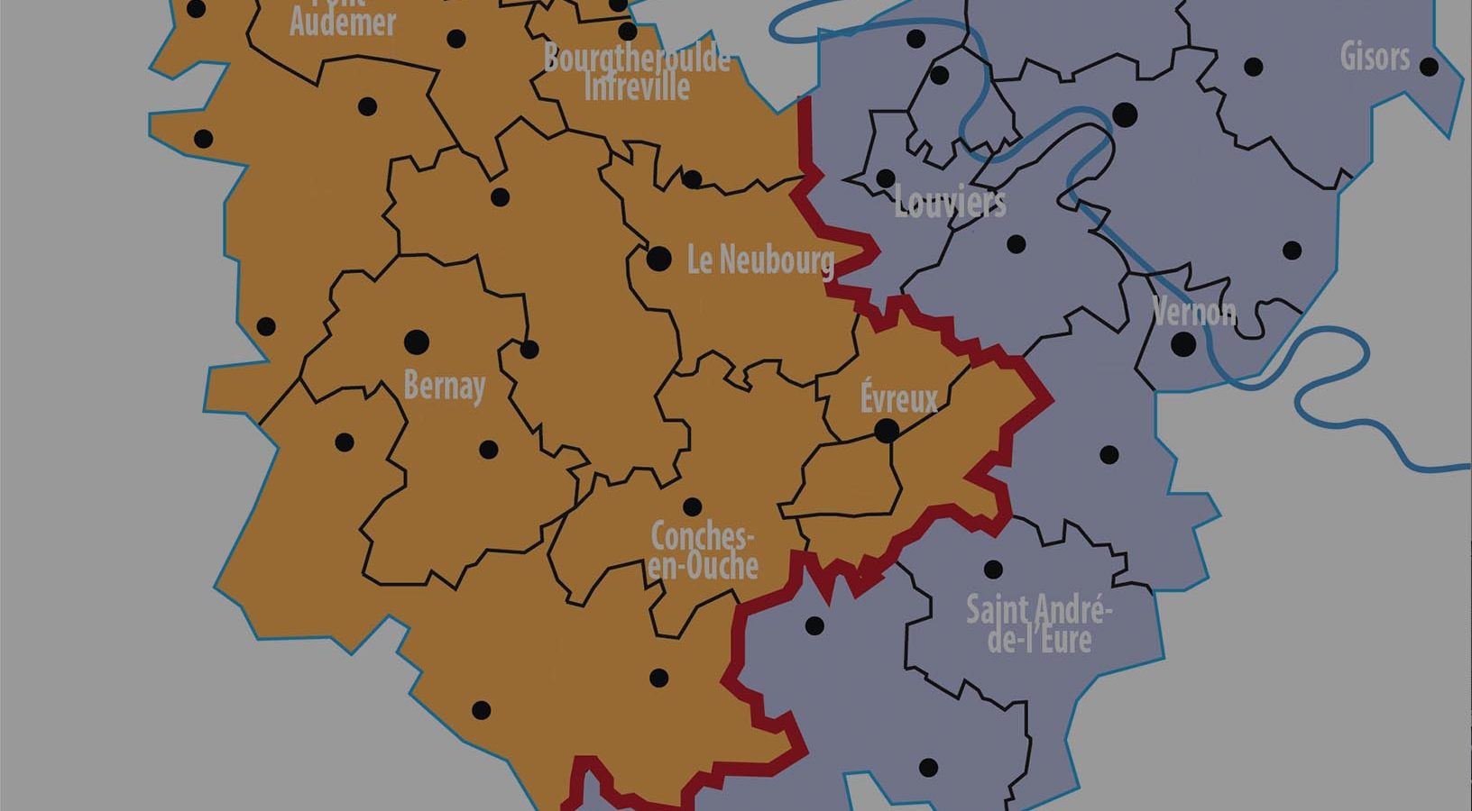 Carte pôle territoriaux - notre Organisation du dispositif de soins- Nouvel Hôpital de Navarre