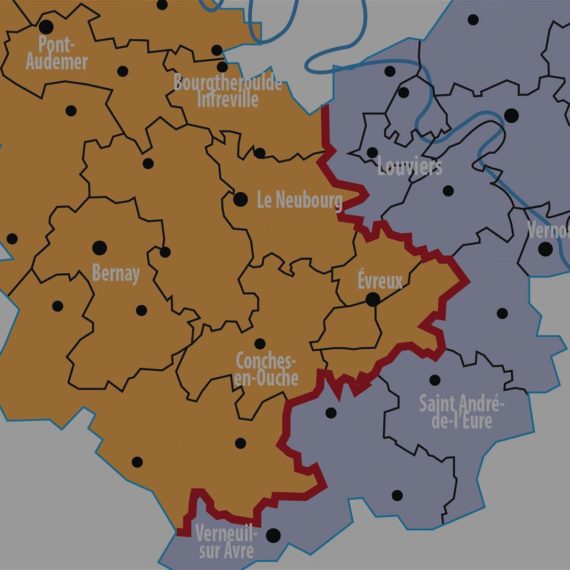 Carte pôle territoriaux - notre Organisation du dispositif de soins- Nouvel Hôpital de Navarre