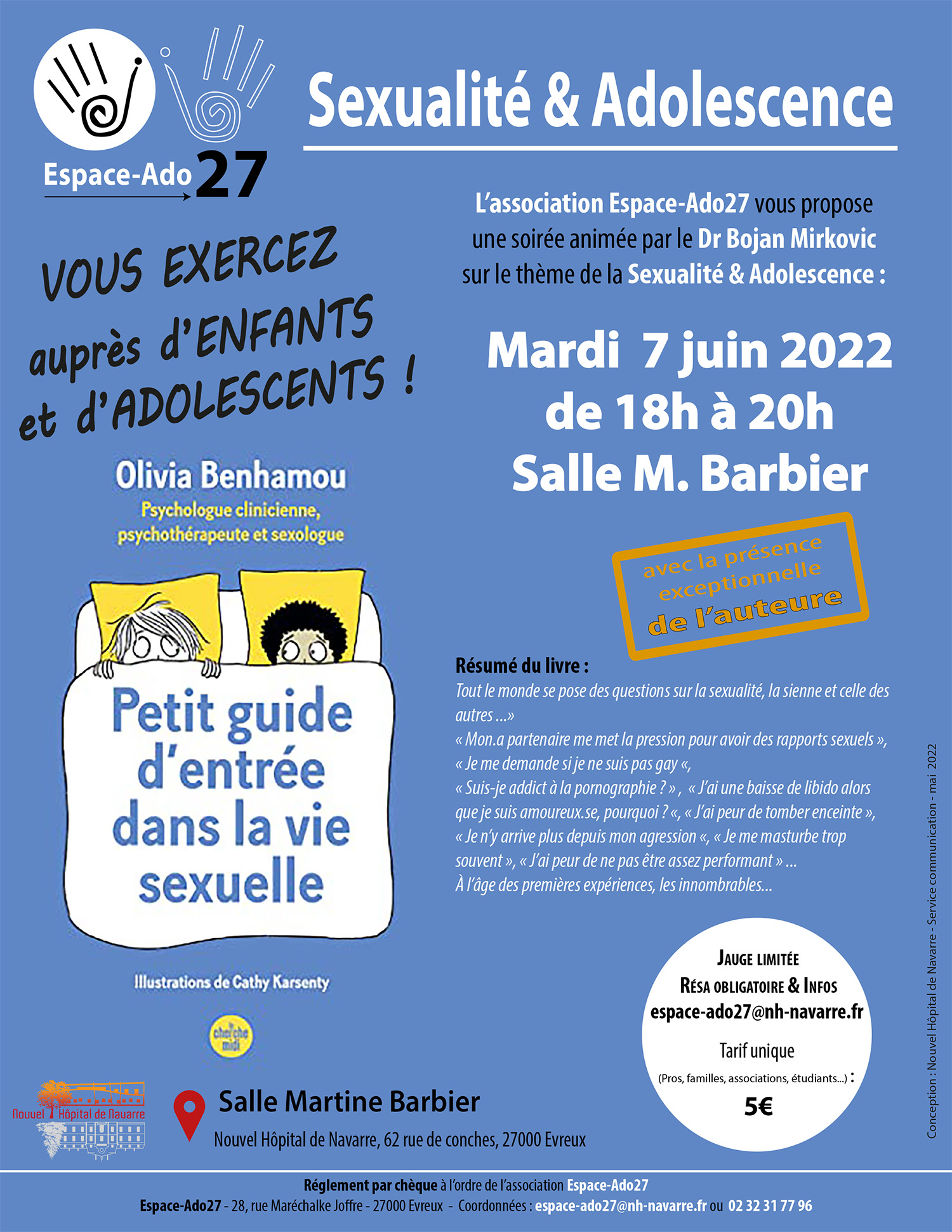 Soirée-Débat "Sexualité & Adolescence" – 7 juin 2022